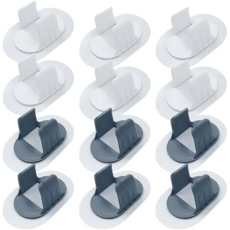 12 Stück selbstklebende Schlauchschellen (35–38 mm), Kunststoffrohrklemmen, Schnappverschluss, zur Befestigung von Wasser-, Gas- und Kunststoffrohren (1/5)