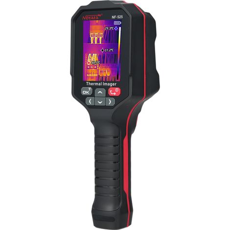 Caméra thermique infrarouge portable NOYAFA NF-525 (120 x 90°) pour la détection de fuites dans les canalisations d'eau et les installations électriques. (1/4)