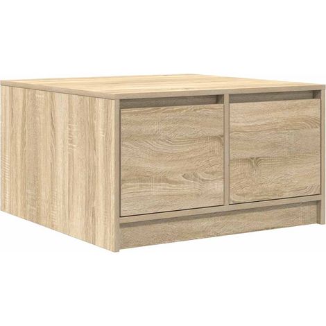 Maison Exclusive - Mesa de centro con cajones roble Sonoma 70,5x7