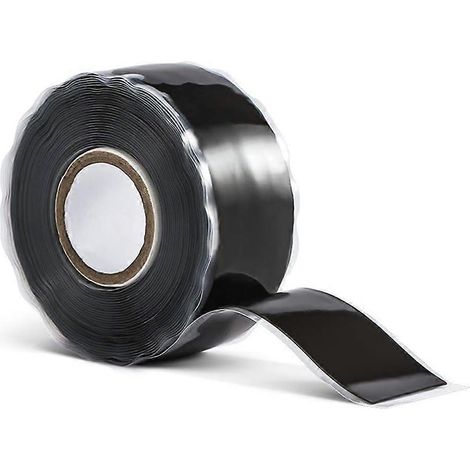 Ruban silicone auto-adhésif 2,5 cm x 5 m, étanche et auto-amalgamant, pour la réparation de tuyaux d'arrosage et de plomberie. (1/5)