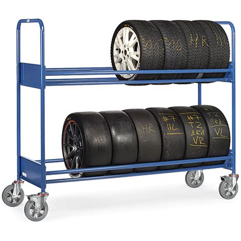 Carrello portagomme a 2 livelli - 1991x671x1671 mm - Carico mass. 500 kg. - 4588