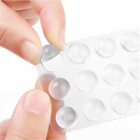 Lágrimas Adhesivas De Silicona LÁGRIMAS 10mm Transparente Gran Adherencia Pack 12 Uds