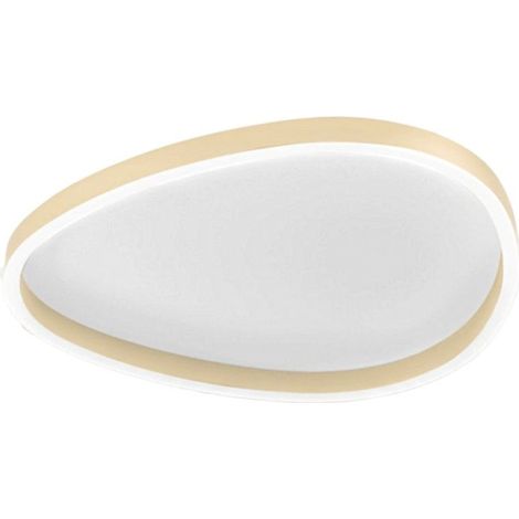 Plafoniera moderna gea luce ecaris pm fecpbe2 led beige alluminio silicone