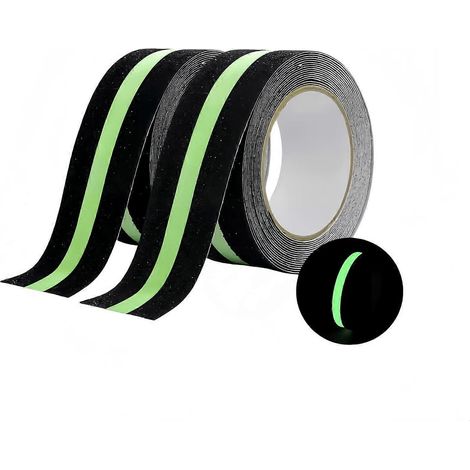 Packung mit 2 Rollen rutschfestem und phosphoreszierendem Klebeband für wasserdichte und sichere Treppenstufen, Klebeband, phosphoreszierendes Klebeband (1/5)