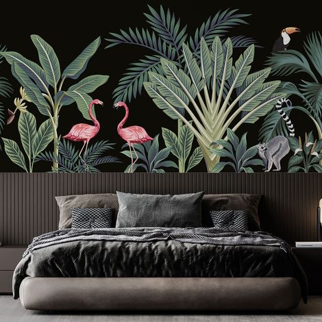Papier peint panoramique - Animaux de la Jungle - 130 cm x 63 cm (1/4)