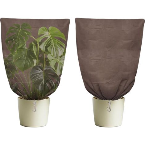 Lot de 2 housses de protection contre le gel pour plantes d'extérieur - (1/5)