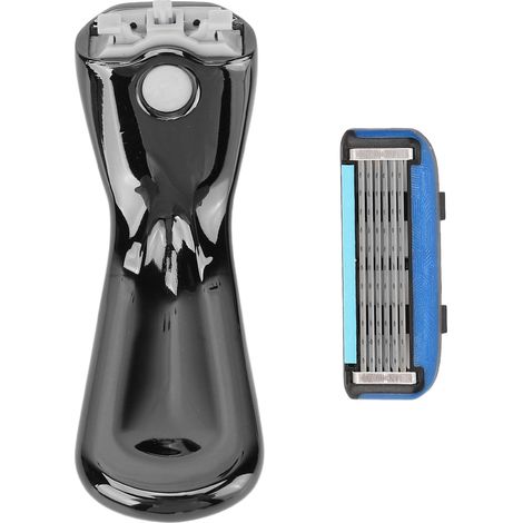 Rasoir manuel homme 6 lames étanche précis portable amovible coupe rapide rasage pour homme noir (1/5)