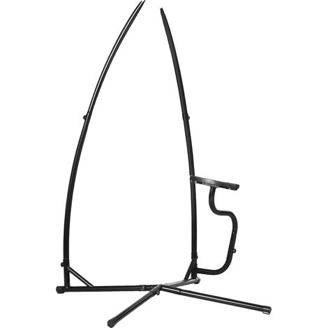 Support de Chaise Suspendue, Hauteur 190 cm, Cadre en Métal, noir (1/2)