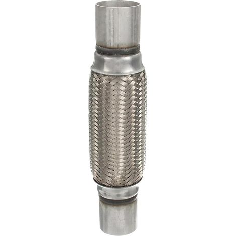 Voiture Tuyau D'échappement,Tube Tressé en Acier Inoxydable,Tuyau D'échappement Flexible,Soufflet D'échappement,Convient pour Voitures,SUV,Bus et Camions (45x200mm)