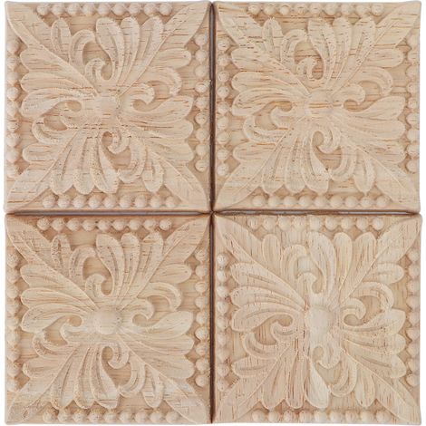 Eosnow 4PCS -Schnitzkarge Applique unbemalte Abziehbild für Möbeldekoration (B) (1/5)
