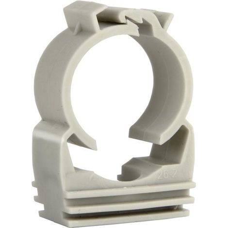 COFAN abrazadera multiusos m-40-42 caja 25 unid. , Abrazadera multiusos guía y cierre. Color Blanco. Fijación por presión. Para sujetar tuberías ligeras de acero, cobre, plástico