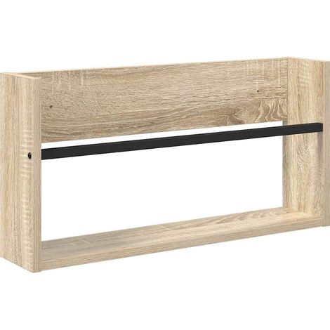 Magazine Rack Sonoma Oak 60 x 12 x 30 cm Engineered Wood vidaXL