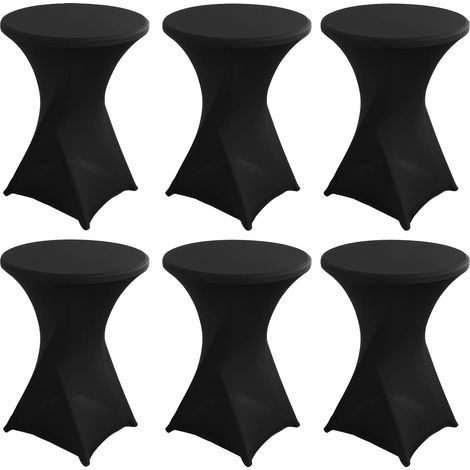 Housses de table, lavables en machine, tissu extensible, 80x110cm-a, noir (1/2)