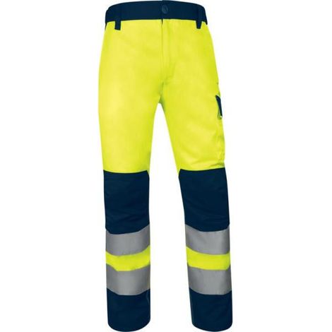 Delta Plus, Pantaloni da Lavoro Alta Visibilita', Multitasche Classe 2, Unisex