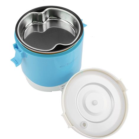 Cuiseur à riz/cuiseur vapeur électrique portable multifonctionnel 24 V 180 W 1,6 L pour voiture (bleu) (1/5)