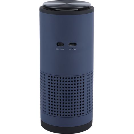 Purificateur d'air portable pour voiture, désodorisant à ions négatifs, élimine les odeurs de formaldéhyde, chargement USB, bleu marine (1/5)