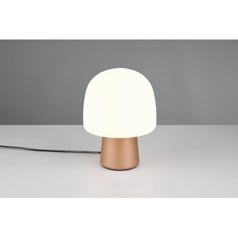 Lampada da tavolo moderna vetro bronzo/bianco E14 Trio