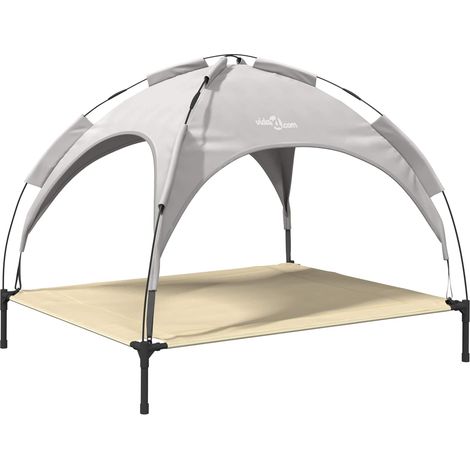 vidaXL Cama para perro 104 x 86 x 84,5 cm Acero Gris Plateado (1/2)