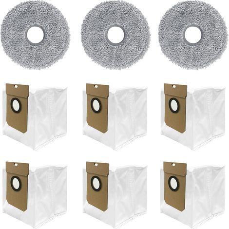 Accessoires d'aspirateur Tampons de nettoyage et sacs à poussière pour robot aspirateur Conga 11090