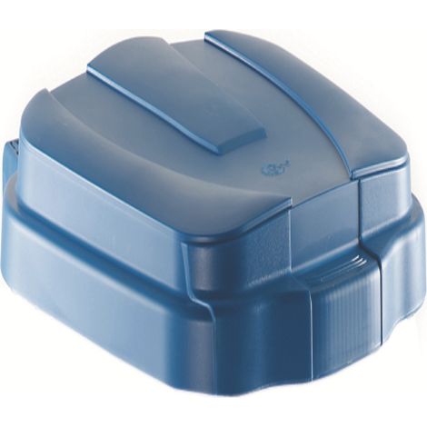 Bidone carrellato per raccolta differenziata grigio lt. 100 con coperchio - Blu - Mobil Plastic