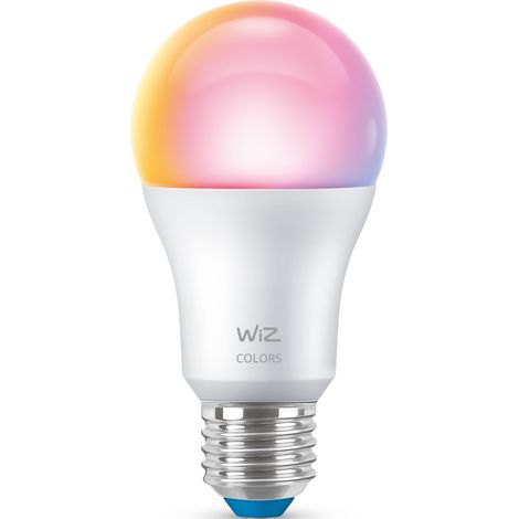 WiZ, bombilla conectada E27 Wi-Fi + mando a distancia, equivalente a 60 W, funciona con Alexa, Google Assistant (1/2)