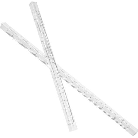 Règle en plastique transparent (lot de 2) avec échelle précision (1/5)
