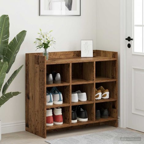 vidaXL Cabinet à chaussures Bois ancien 85 x 39,5 x 70 cm (1/5)