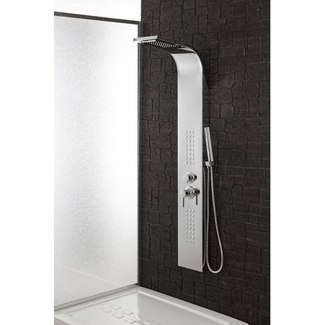 Pannello doccia in acciaio inox cromato con quattro funzioni Miami Feridras (1/3)