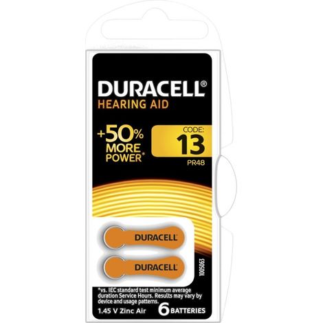 Pila audifono da13 duracell 6 pz 96077566