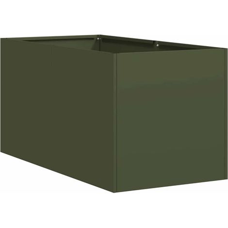 Maison Exclusive - Pflanzkübel Olivgrün 40x80x40 cm Kaltgewalzter