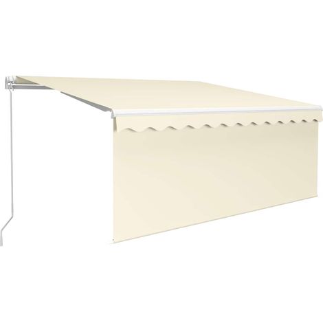 Tenda da Sole  Tenda parasole Retrattile Manuale con Parasole 3x2,5 m Crema (1/5)