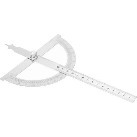 Winkelmesser aus Edelstahl (0–180°), 15-cm-Lineal und Messlehre (150 x 200 mm) (1/5)