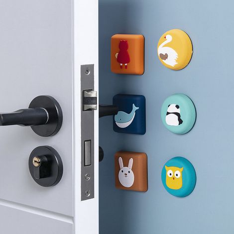 Tope de puerta infantil - protección de pared contra el tirador de la puerta Tope de puerta infantil - protección de pared Swan (1/4)