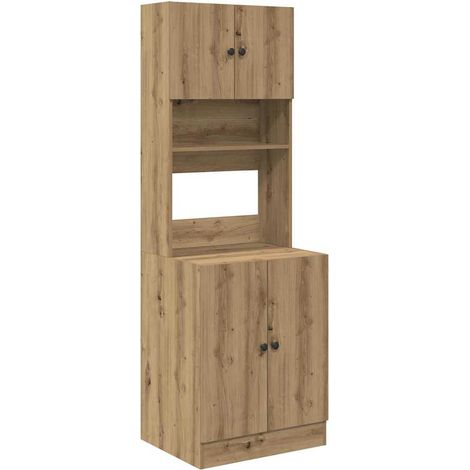 Maison Exclusive - Credenza da cucina 2 pcs Rovere artigianale 60 x 50 x 180 cm