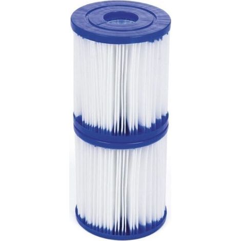 Bestway 58093 2er-Pack Filterkartuschen Typ I, Bestway 58093 Filterkartuschen Typ I, Poolfilterkartusche Typ I für Bestway Poolpumpe, Poolfilter Typ I zur Rohrreinigung (1/5)