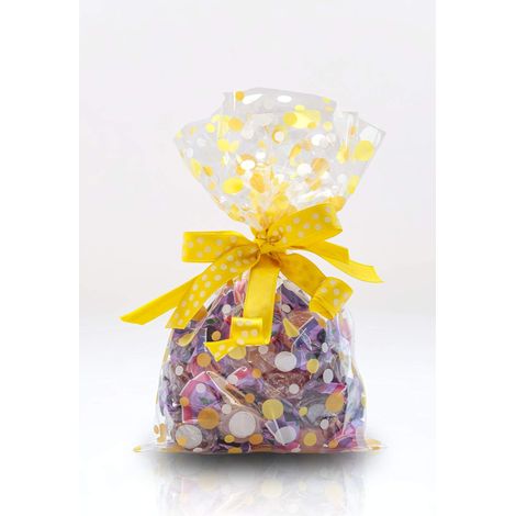 Italpak Buste (Sacchetti) Trasparenti per Alimenti Bubbles 50 pz, Polypropylene, Giallo, 15x25cm