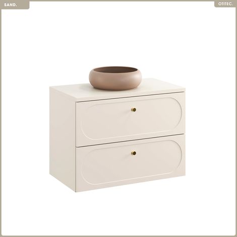 Ensemble de meubles sous vasque - 80 cm - avec Plan - Vasque - SAND (1/5)