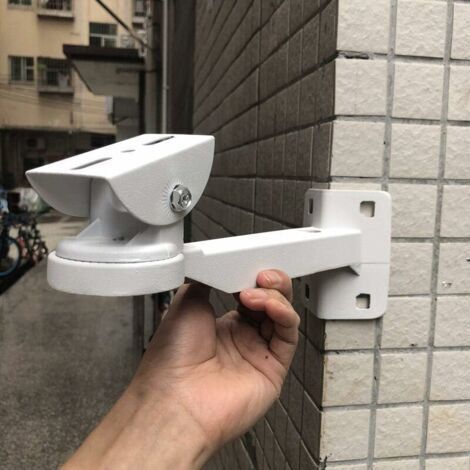 Caméras Dômes Caméra De Sécurité Support De Caméra De Surveillance CCTV, Bras d'angle De Mur Externe À 90 Degrés (1/4)
