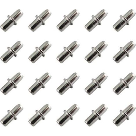 Lot de 20 Support Etagere 5 mm Supports d'étagère Taquets pour étagères Support de planche pour Meubles, Armoires
