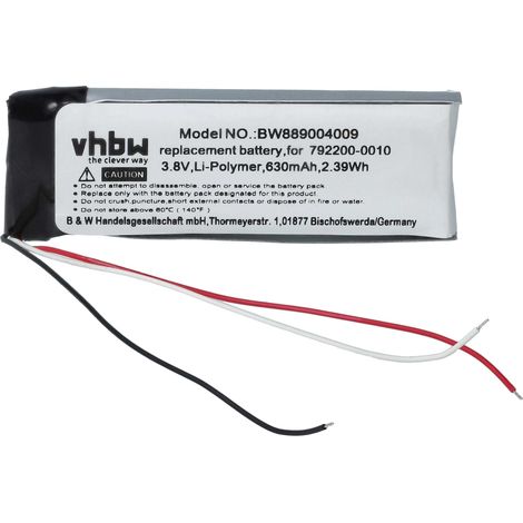 vhbw 1x Battery compatible with Bose NC 700 UC, 700 Wireless Headset Headphones (630 mAh, 3.8 V, Li-Ion)