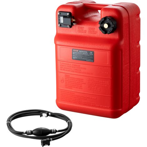 Mophorn – Réservoir de carburant marin 24 L – Tuyau de 3 m – Construction en polyéthylène haute densité – Compatible moteurs hors-bord – Transport facile