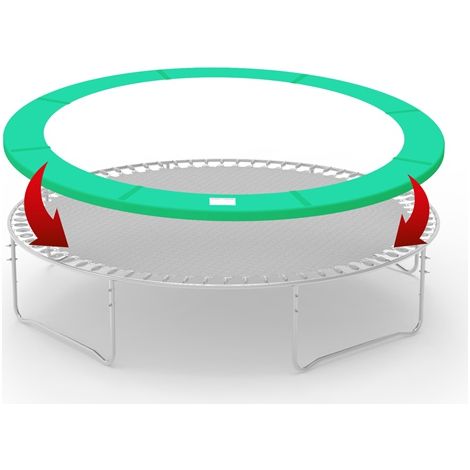 GALACTICA 12FT Outdoor Round Trampoline Replacement Pad Spring Cover Safety Padding Green