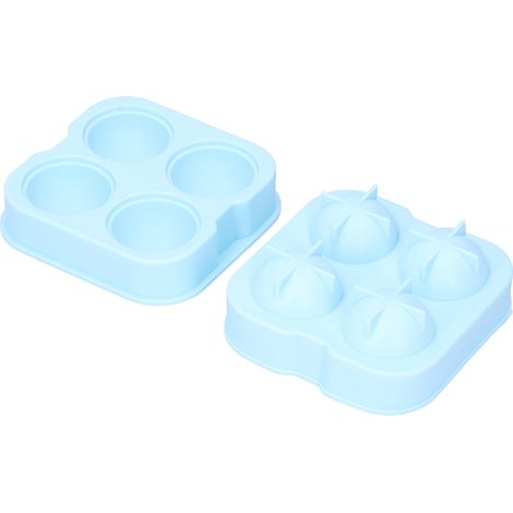 Moule à glaçons sphériques en silicone à 4 trous avec couvercle et entonnoir - Outils de bricolage faits main