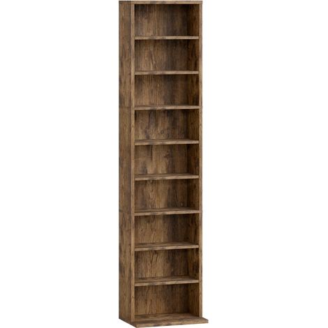 260 Narrow CD Storage Unit - Rustic Brown