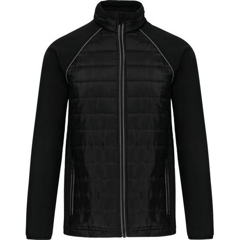 Veste DayToDay bi-matière unisexe WK. Designed To Work Noir / Argent L (1/3)