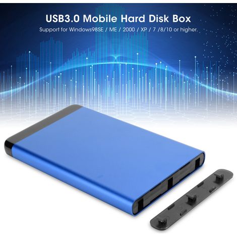 Boîtier pour disque dur mobile USB 3.0 portable 2,5 pouces SSD/HDD SATA, boîtier en alliage d'aluminium 8 To (1/5)