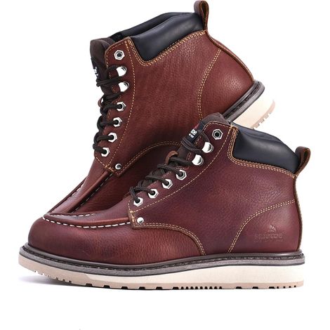 SAFEYEAR Chaussure de Securite pour les Hommes et les Femmes, M-8076 Basket de Securite des hommes Montante Legere et Confortable, Botte de Securité du Travail de Haute Chantier, Bout Mocassin Doux (1/5)