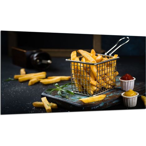 PLAQUE DE PROTECTION EN VERRE POUR CUISINIÈRE 90X52 FRITES (1/5)