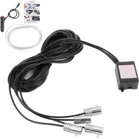 Lampe d'ambiance LED sans fil avec télécommande, contrôle musical, décoration intérieure auto, lot de 4 lumières (1/5)