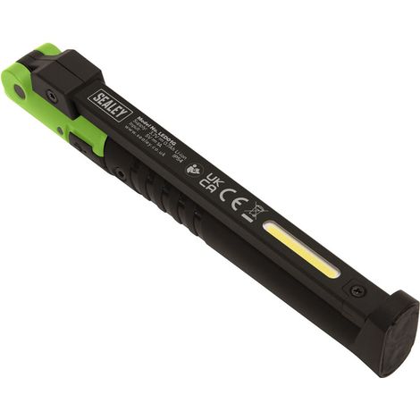 Sealey Rechargeable Slim Folding Pocket Light 2 COB & 1 SMD LED - Green LED01G (1/5)